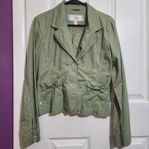 Vintage Green Military Blazer Jacket